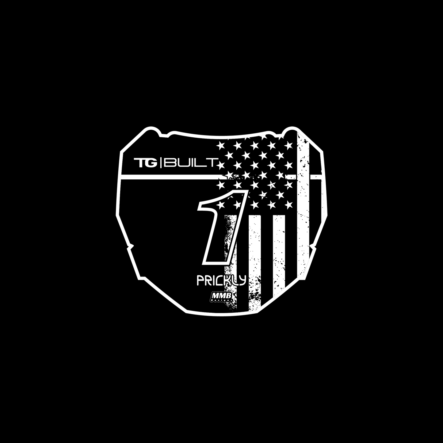 American front plate decal
