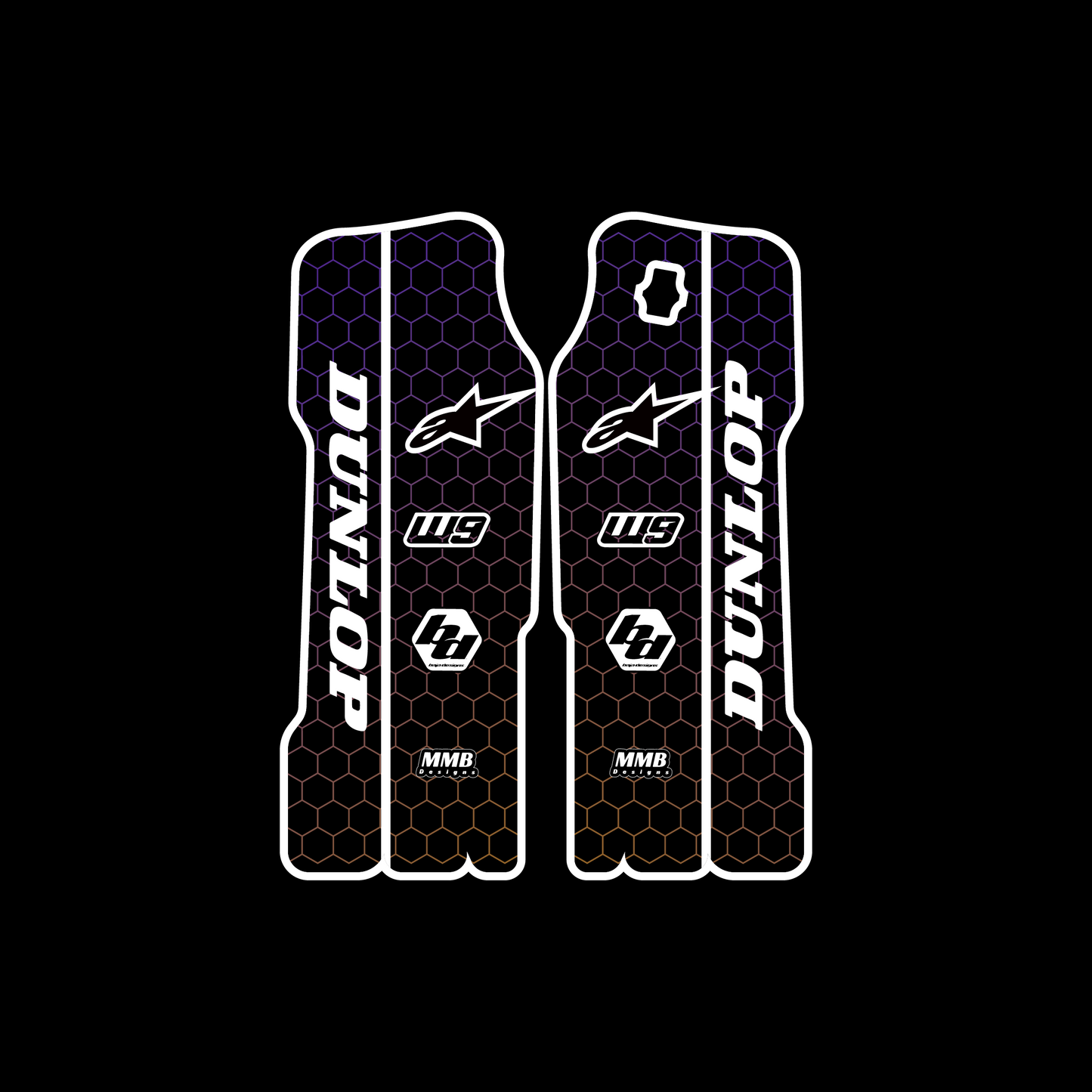 Hex fork guard decals
