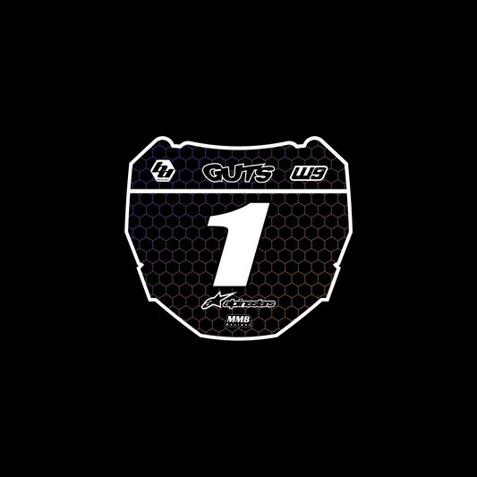 Hex front plate decal